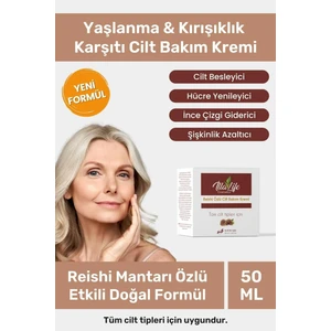⚡🌿 İlla Life Reishi Yaşlanma Karşıtı Yüz Kremi – Derin Nem & Besleme 50 ML ✨
