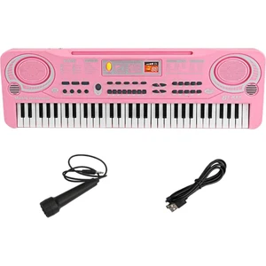 Mikrofon W/ Mic 61 Tuşları USB Dijital Klavye Piyano Oyuncak Çocuklar Için (Yurt Dışından)