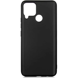 Case 4U Realme C25 Kılıf Klasik Mat Renkli Yumuşak Premier Silikon Siyah