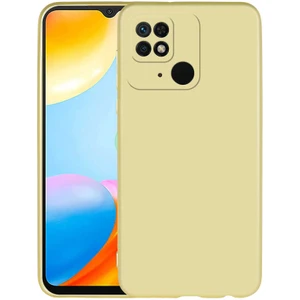 Case 4U Xiaomi Redmi 10C Kılıf Klasik Mat Renkli Yumuşak Premier Silikon Altın