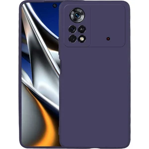 Case 4U Xiaomi Poco X4 Pro 5G Kılıf Klasik Mat Renkli Yumuşak Premier Silikon Lacivert