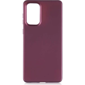 Case 4U Samsung Galaxy A73 Uyumlu Kılıf Klasik Mat Renkli Yumuşak Premier Silikon Mürdüm