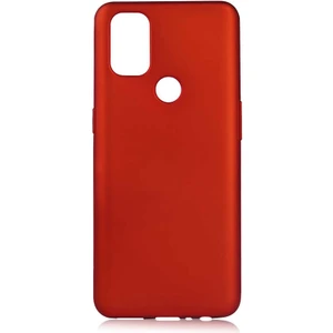 Case 4U One Plus Nord N10 5G Kılıf Klasik Mat Renkli Yumuşak Premier Silikon Kırmızı