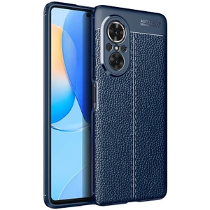 Case 4U Huawei Nova 9 SE Kılıf Rugan Armor Deri Görünümlü Yüksek Kalite Silikon Niss Lacivert