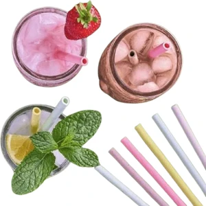Misket Limon Aromalı Yenilebilir Pipet - 10 Adet