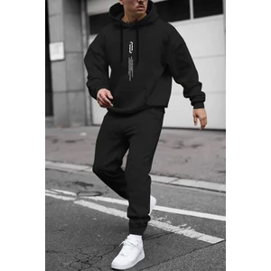 Unisex Göğüs Dikey Baskılı Eşofman Takımı