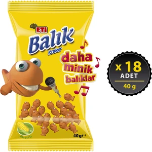 Mini Mısırlı Balık Kraker 40 g x 18 Adet