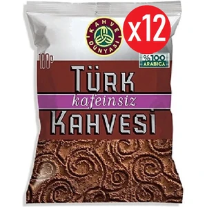 Kahve Dünyası Türk Kahvesi Kafeinsiz 12 x 100 gr