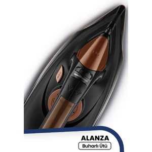 Alanza 2200 Watt Seramik Tabanlı Kireç Önlemeli 160 gr Etkili Şok Buharlı Ütü