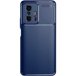 Case 4U Xiaomi Mi 11T 5G Kılıf Rugged Armor Karbon Desenli Lüx Negro Silikon Arka Kapak Lacivert