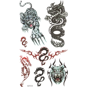 BP Tattoo Ejder ve Kaplan Tribal Geçici Dövme