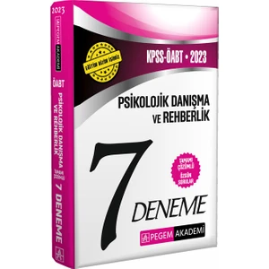 Pegem Akademi Yayıncılık 2023 KPSS ÖABT Psikolojik Danışma ve Rehberlik Öğretmenliği 7 Den