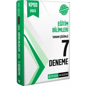 Pegem Akademi Yayıncılık 2023 KPSS Eğitim Bilimleri Tamamı Çözümlü 7 Deneme