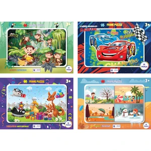 Adam Games 35 Parça Frame Puzzle 4'lü Set