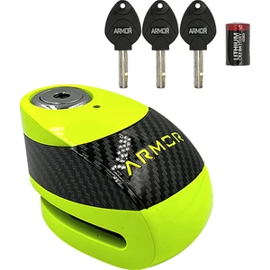 610+MVA Motosiklet Disk Kilidi Sarı 10MM Alarmlı ( 120DB )