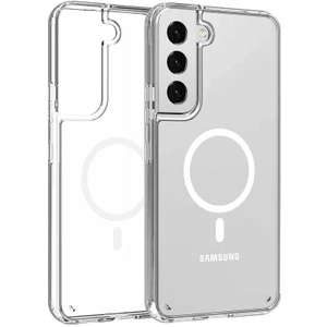 Samsung Galaxy ile Uyumlu Kılıf Şeffaf Silikon, Wireless Magsafe ile Uyumlu Kapak