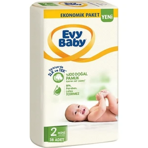 Evy Baby Bebek Bezi 2 Beden Hipoalerjenik 38 Adet