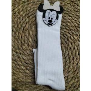 Süper Kalite Kız Çocuk Keçe Mickey Mouse Aksesuarlı Kokulu Çocuk Çorap
