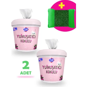 Yumuşatıcı Kokulu 2 Adet Islak Kova Mendil 300 x 2'li