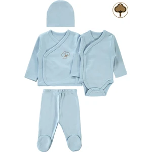 Civil Baby Prematüre Organik Zıbın Takımı Mavi