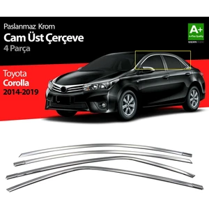 Drs Tuning Toyota Corolla Krom Cam Üst Çıtası 4 Prç. 2013-2018