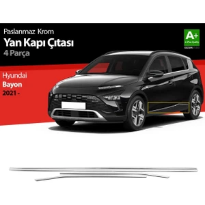 Drs Tuning Hyundai Bayon Krom Yan Kapı Çıtası 4 Prç. 2021 Üzeri