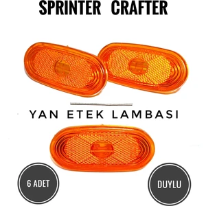 Serkay Oto Sprinter-Crafter Uyumlu Yan Etek Lambası Duylu Ampulsüz 6 Adet