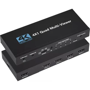 4KQM401 4K 2160P Multi Switch Nvr Dvr 4x1 Quad Multi Viewer