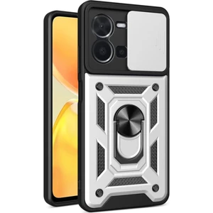Vivo Y35 Kılıf Kamera Korumalı Sürgülü Yüzüklü Standlı Pars