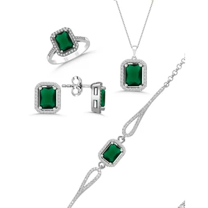 Modern Takı 4'lü Gümüş Takı Seti Modern