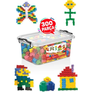 Funny Blocks Funny Puzzle Blocks 300 Parça Plastik Kutulu Yapı Blokları