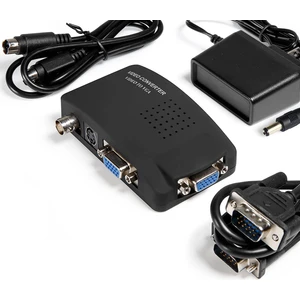 Bnc - VGA Video Dönüştürücü Bileşik S-Video Girişi - Pc VGA Çıkışı Adaptörü Bnc Input To VGA Output