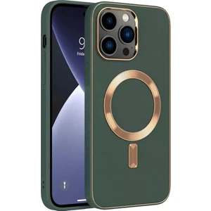 Apple iPhone 12 Pro Max Kılıf Magsafe Wireless Kablosuz Şarj Uyumlu Suni Deri Hibrit Kapak