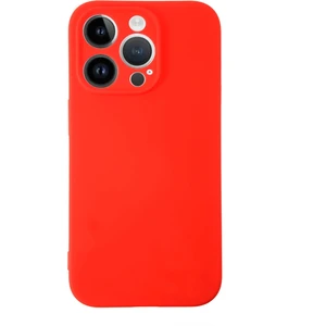 Caseart Apple iPhone 14 Pro Kapak Içi Kadife Kamera Korumalı Lansman Silikon Kılıf - Kırmızı