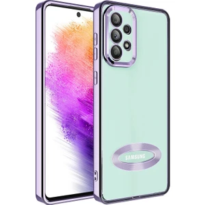 Samsung Galaxy A53 Kılıf Renkli Kenarlı Parlak Logo Açık Omega Silikon