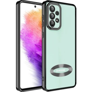 Samsung Galaxy A53 Kılıf Renkli Kenarlı Parlak Logo Açık Omega Silikon