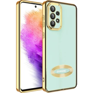 Samsung Galaxy A53 Kılıf Renkli Kenarlı Parlak Logo Açık Omega Silikon