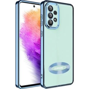 Samsung Galaxy A53 Kılıf Renkli Kenarlı Parlak Logo Açık Omega Silikon
