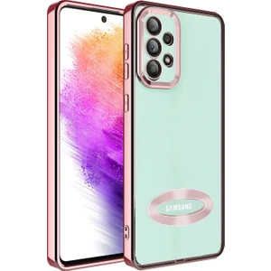 Samsung Galaxy A53 Kılıf Renkli Kenarlı Parlak Logo Açık Omega Silikon