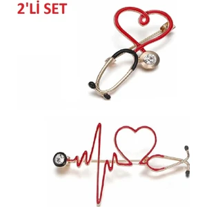 2 Li Doktor - Hemşire Aksesuar Aksesuar Broş Yaka Iğnesi
