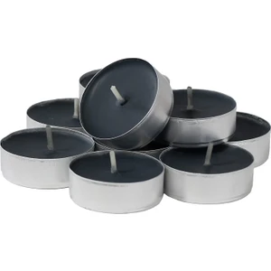 50 Adet Black Tea Light Candle Siyah Tea Light Mum 1.kalite Siyah Mum Yılbaşı Mumları Romantik Dekor Siyah Mum