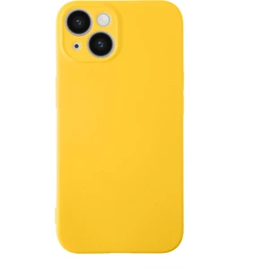 Case World Apple iPhone 14 Plus ile Uyumlu Kapak Içi Kadife Kamera Korumalı Lansman Silikon ile Uyumlu Kılıf - Sarı