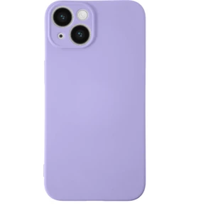 Case World Apple iPhone 14 Plus ile Uyumlu Kapak Içi Kadife Kamera Korumalı Lansman Silikon ile Uyumlu Kılıf - Lila