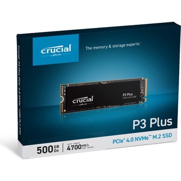 ワイが　Crucial P3 Plus PCIe 4.0 M.2 2280 Crucial P3 Plus 500GB 3D NAND GEN4 NVMe PCIe M.2 SSD Fiyatı