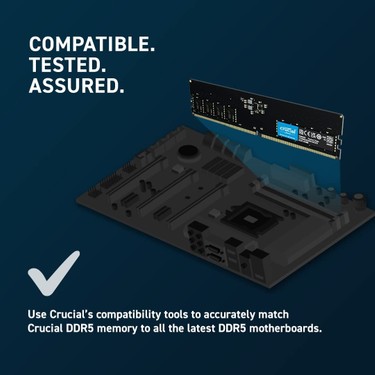 Crucial DDR5 SO-DIMM 16GB×2 5600MHz-CL46 Crucial 16GB Ddr5 5600 Udımm CL46 (16GBIT) Pc Ram Bellek Fiyatı