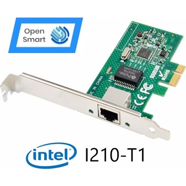 Open Smart 1 Port Intel I210-T1 1gbe Pcıe X1 Ethernet Kart - Fiyatı