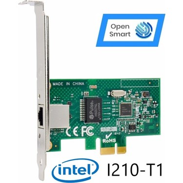 Open Smart 1 Port Intel I210-T1 1gbe Pcıe X1 Ethernet Kart - Fiyatı