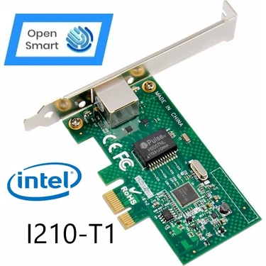Open Smart 1 Port Intel I210-T1 1gbe Pcıe X1 Ethernet Kart - Fiyatı