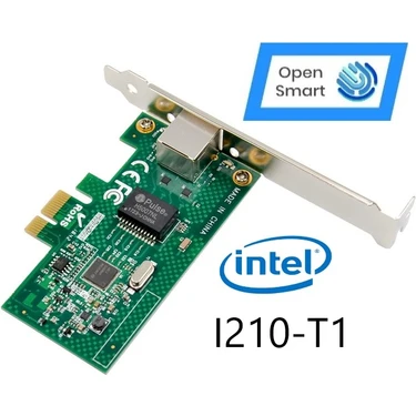 Open Smart 1 Port Intel I210-T1 1gbe Pcıe X1 Ethernet Kart - Fiyatı