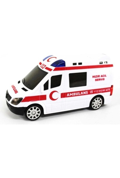 Ararat Oyuncak Oyuncak Ambulans Ledli 3D Işıklı Srenli